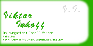 viktor imhoff business card